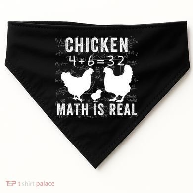 Chicken Math Is Real Chicken Lover Funny Chicken Math Meme Chicken Whisperer USA-Made Doggie Bandana