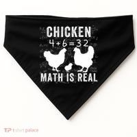 Chicken Math Is Real Chicken Lover Funny Chicken Math Meme Chicken Whisperer USA-Made Doggie Bandana thumb 0