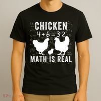 Chicken Math Is Real Chicken Lover Funny Chicken Math Meme Chicken Whisperer T-Shirt thumb 3