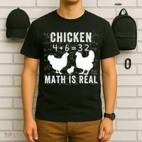 Chicken Math Is Real Chicken Lover Funny Chicken Math Meme Chicken Whisperer T-Shirt thumb 6