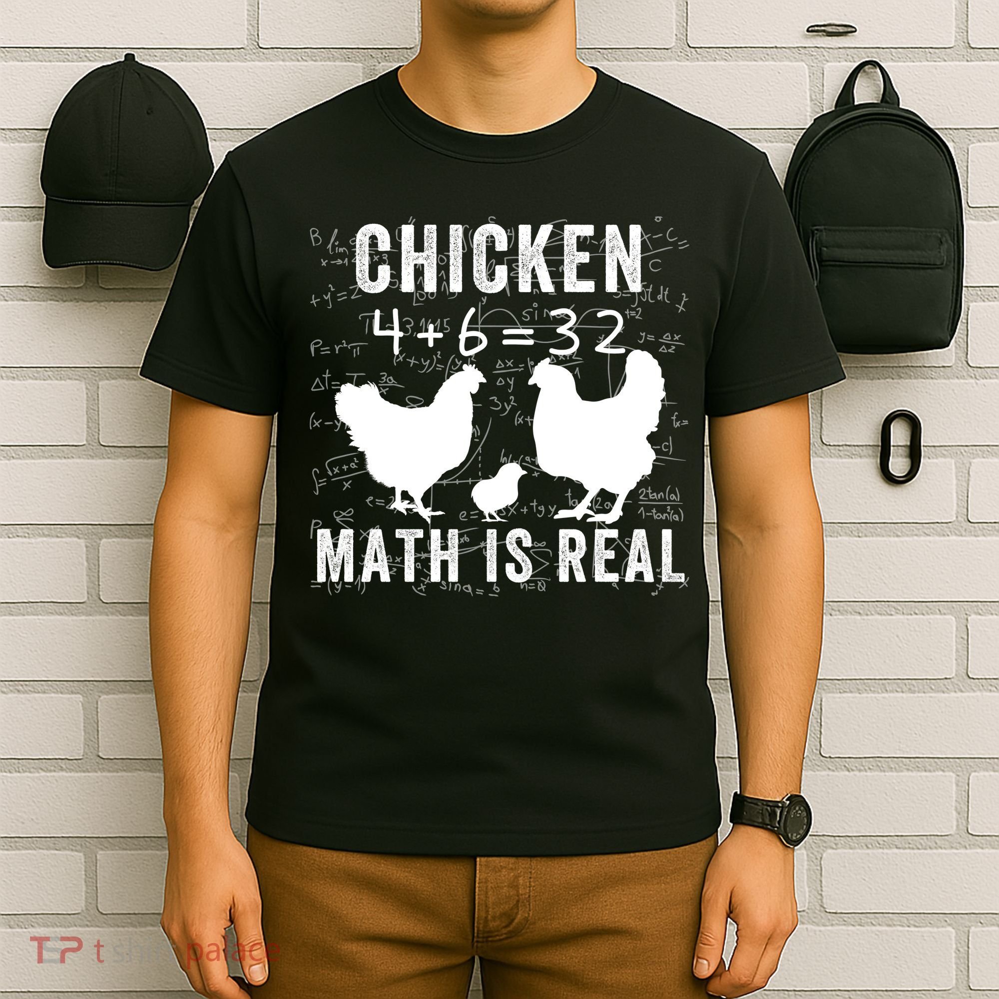 Chicken Math Is Real Chicken Lover Funny Chicken Math Meme Chicken Whisperer T-Shirt