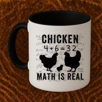 Chicken Math Is Real Chicken Lover Funny Chicken Math Meme Chicken Whisperer Coffee Mug thumb 2