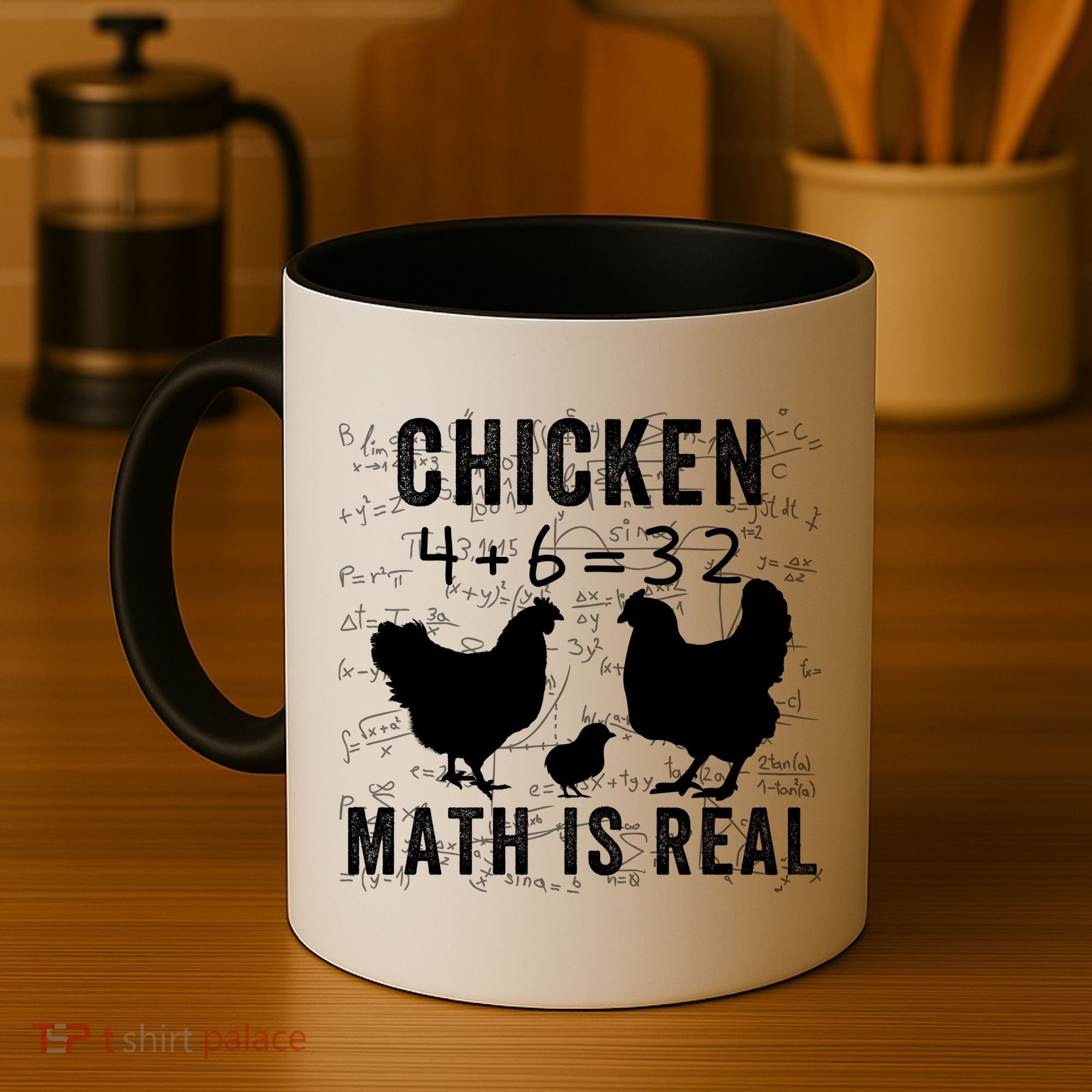 Chicken Math Is Real Chicken Lover Funny Chicken Math Meme Chicken Whisperer Coffee Mug
