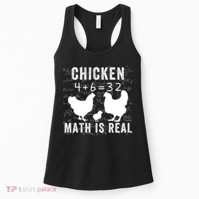Chicken Math Is Real Chicken Lover Funny Chicken Math Meme Chicken Whisperer Women's Tank Top