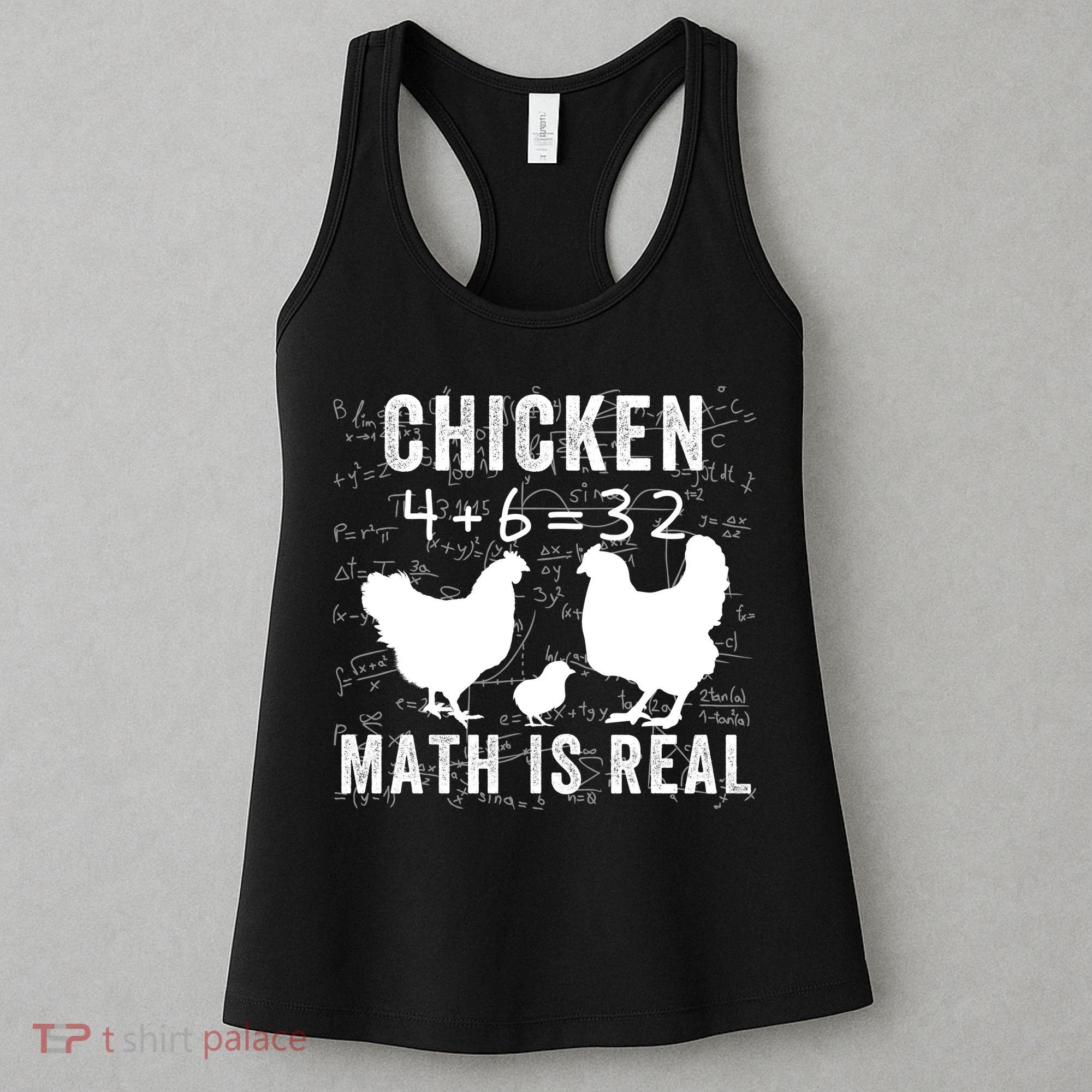 Chicken Math Is Real Chicken Lover Funny Chicken Math Meme Chicken Whisperer Women's Tank Top