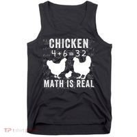 Chicken Math Is Real Chicken Lover Funny Chicken Math Meme Chicken Whisperer Tank Top thumb 0