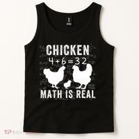 Chicken Math Is Real Chicken Lover Funny Chicken Math Meme Chicken Whisperer Tank Top thumb 2