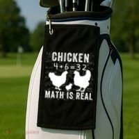 Chicken Math Is Real Chicken Lover Funny Chicken Math Meme Chicken Whisperer Golf Towel thumb 2