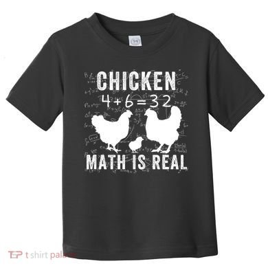 Chicken Math Is Real Chicken Lover Funny Chicken Math Meme Chicken Whisperer Toddler T-Shirt