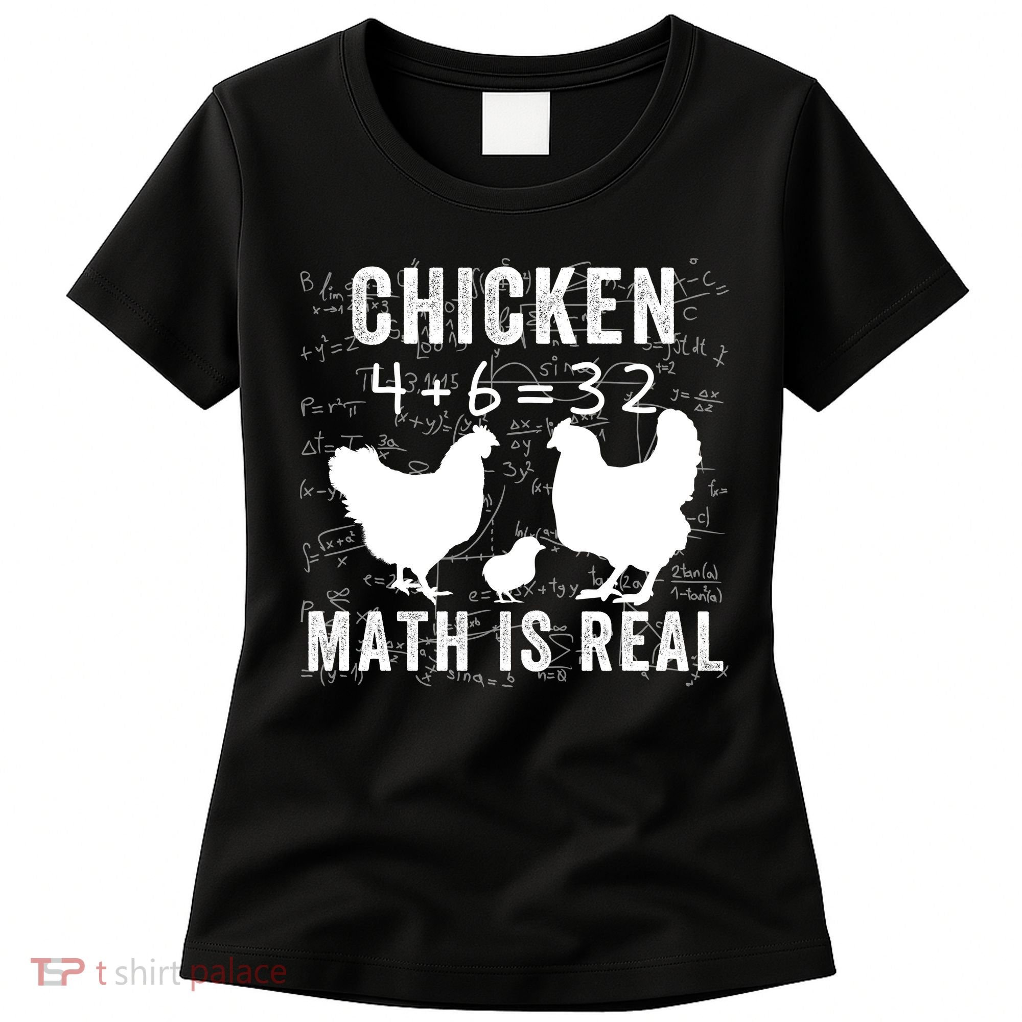 Chicken Math Is Real Chicken Lover Funny Chicken Math Meme Chicken Whisperer Women's T-Shirt