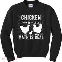Chicken Math Is Real Chicken Lover Funny Chicken Math Meme Chicken Whisperer Kids Sweatshirt thumb 0