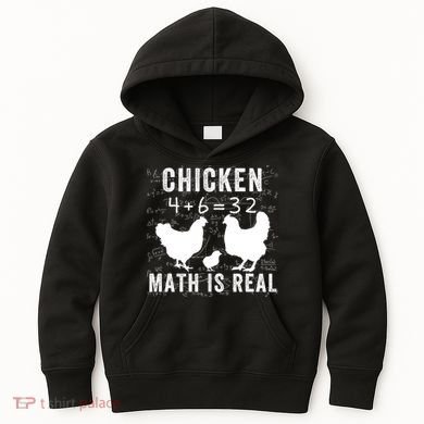 Chicken Math Is Real Chicken Lover Funny Chicken Math Meme Chicken Whisperer Kids Hoodie