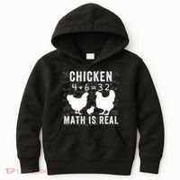 Chicken Math Is Real Chicken Lover Funny Chicken Math Meme Chicken Whisperer Kids Hoodie thumb 0