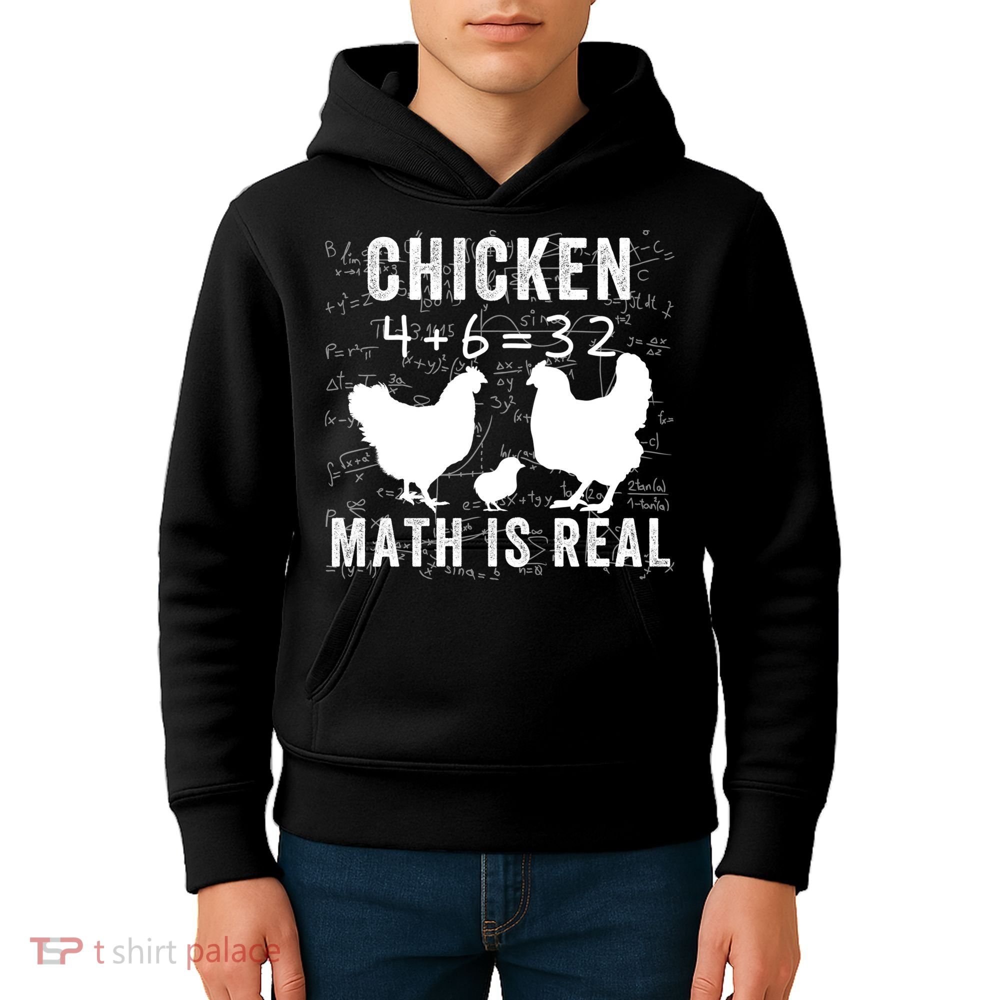 Chicken Math Is Real Chicken Lover Funny Chicken Math Meme Chicken Whisperer Kids Hoodie