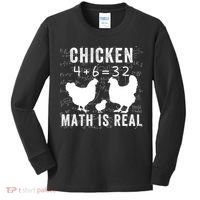 Chicken Math Is Real Chicken Lover Funny Chicken Math Meme Chicken Whisperer Kids Long Sleeve Shirt thumb 0
