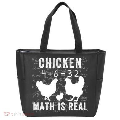 Chicken Math Is Real Chicken Lover Funny Chicken Math Meme Chicken Whisperer Tote Bag