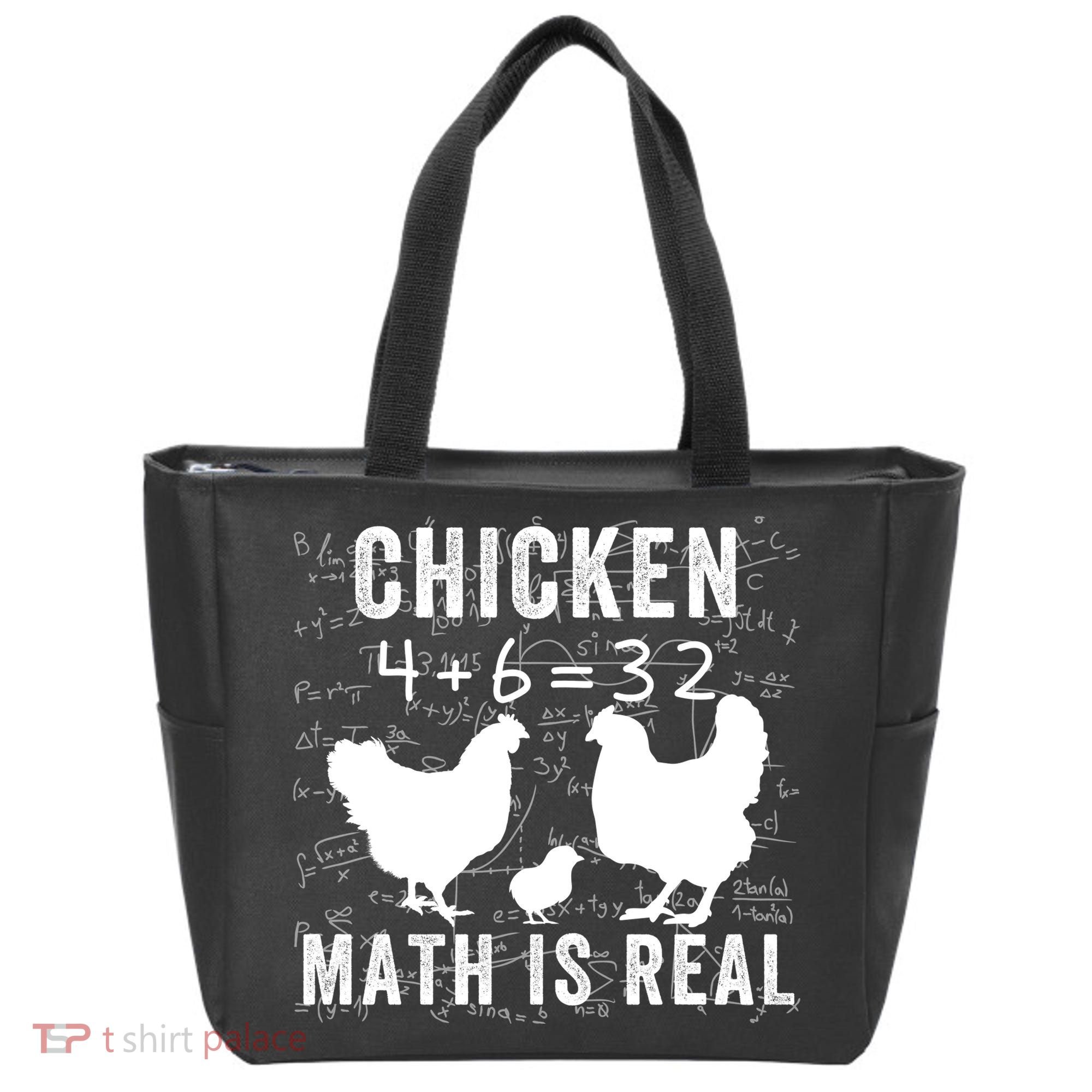 Chicken Math Is Real Chicken Lover Funny Chicken Math Meme Chicken Whisperer Tote Bag