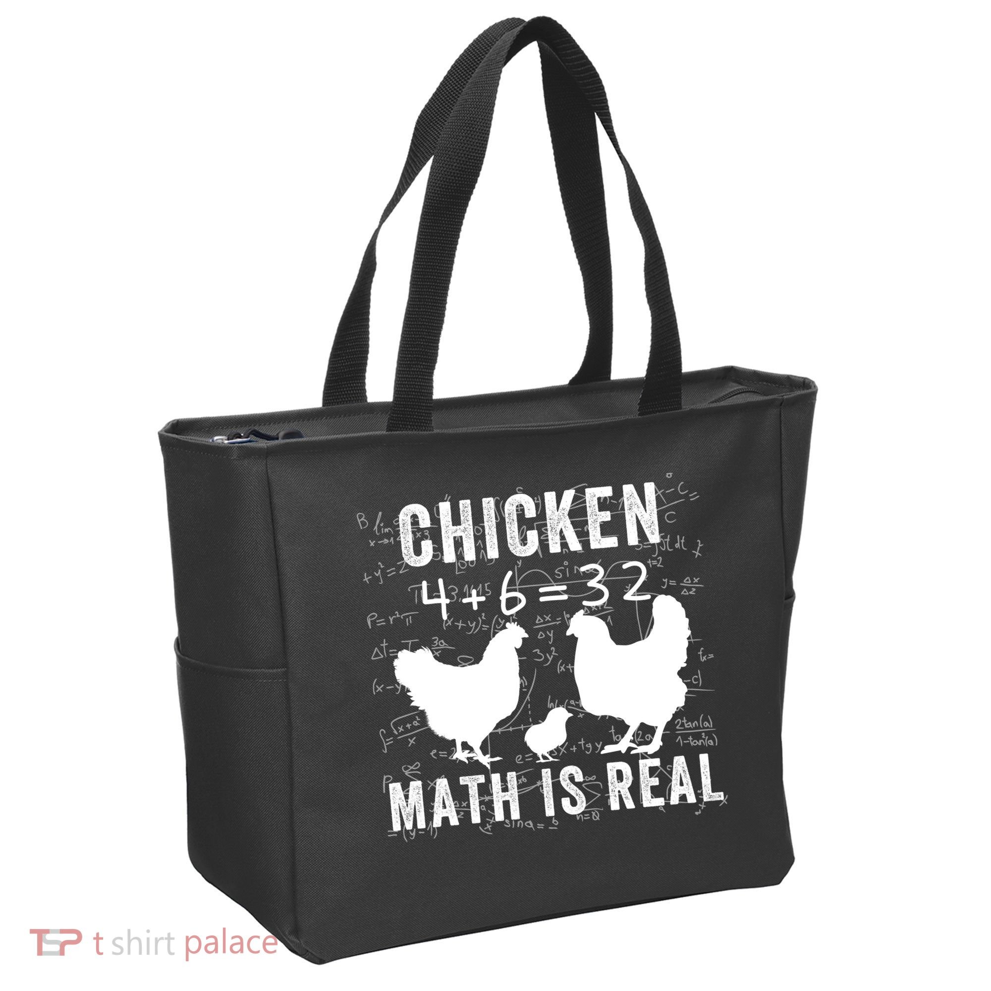 Chicken Math Is Real Chicken Lover Funny Chicken Math Meme Chicken Whisperer Tote Bag