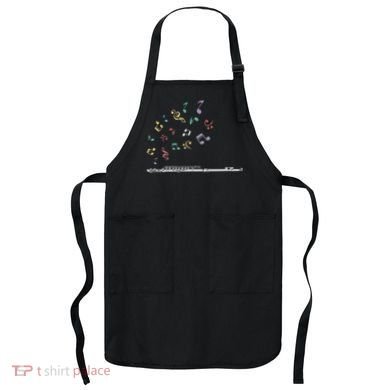 Classical Musical Instrument Flutist Gift Flute Apron