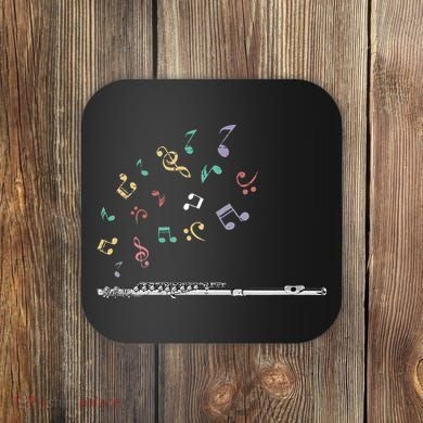 Classical Musical Instrument Flutist Gift Flute Coaster