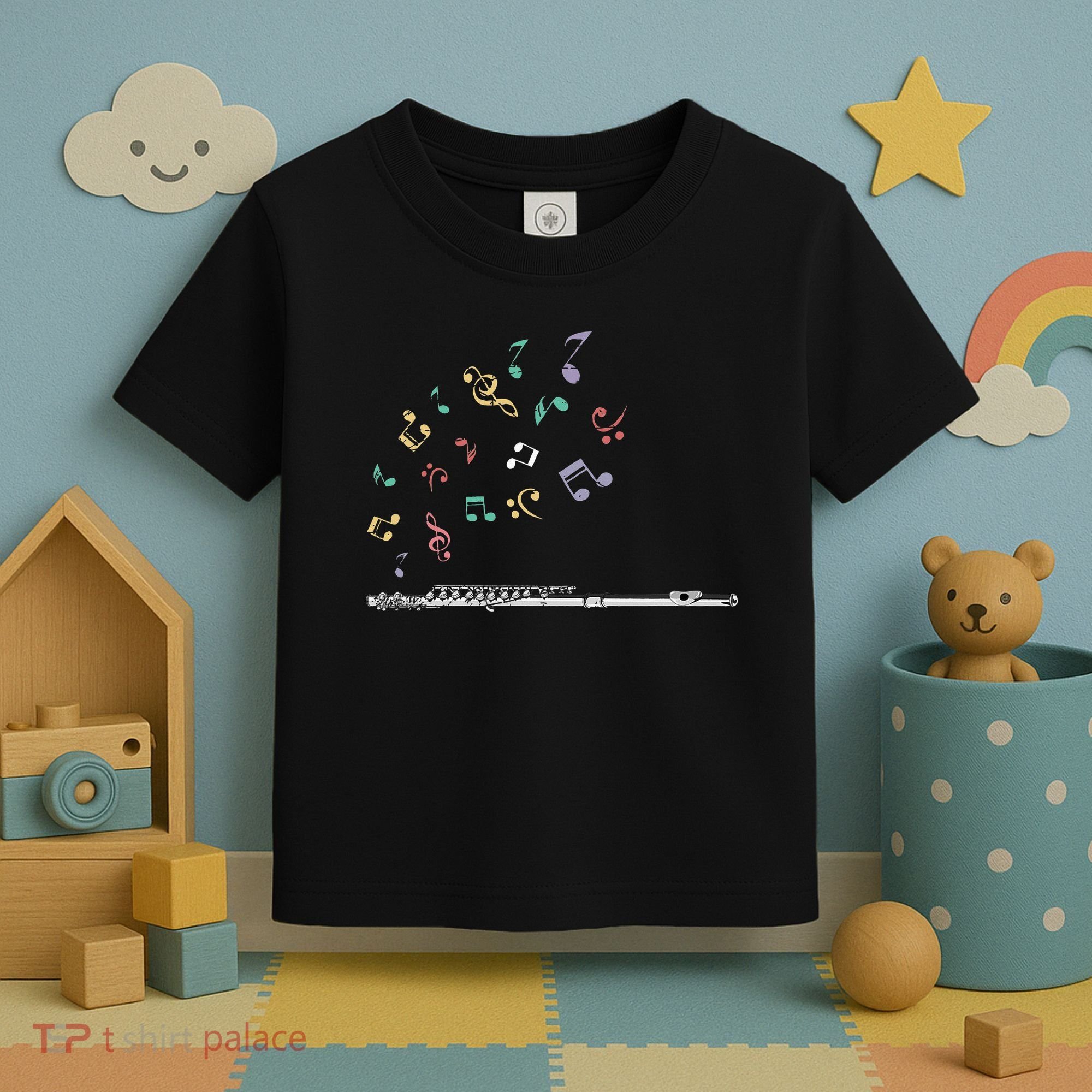 Classical Musical Instrument Flutist Gift Flute Toddler T-Shirt