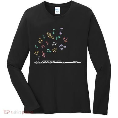 Classical Musical Instrument Flutist Gift Flute Women's Long Sleeve Shirt