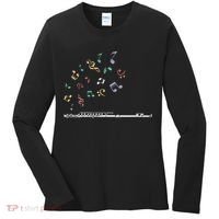 Classical Musical Instrument Flutist Gift Flute Women's Long Sleeve Shirt thumb 0