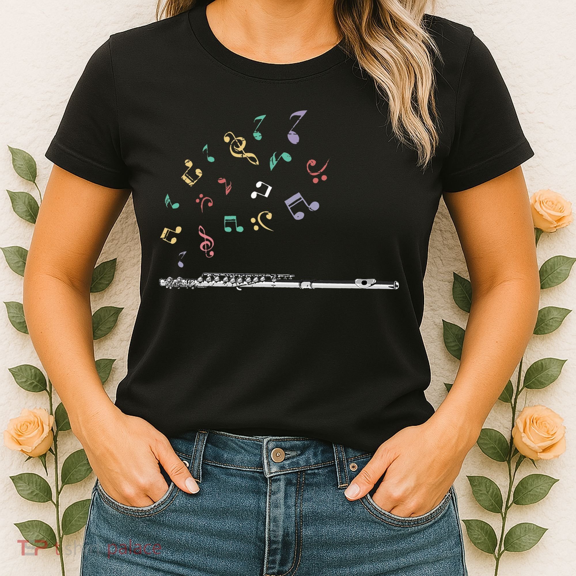 Classical Musical Instrument Flutist Gift Flute Women's T-Shirt