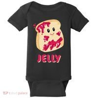 Couple Matching Jelly & Peanut Butter Halloween Baby Bodysuit thumb 0