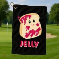 Couple Matching Jelly & Peanut Butter Halloween Golf Towel thumb 1
