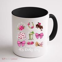 Coquette Mint Julep Big Hat Derby Horse Racing Women Coffee Mug thumb 1