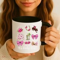 Coquette Mint Julep Big Hat Derby Horse Racing Women Coffee Mug thumb 3
