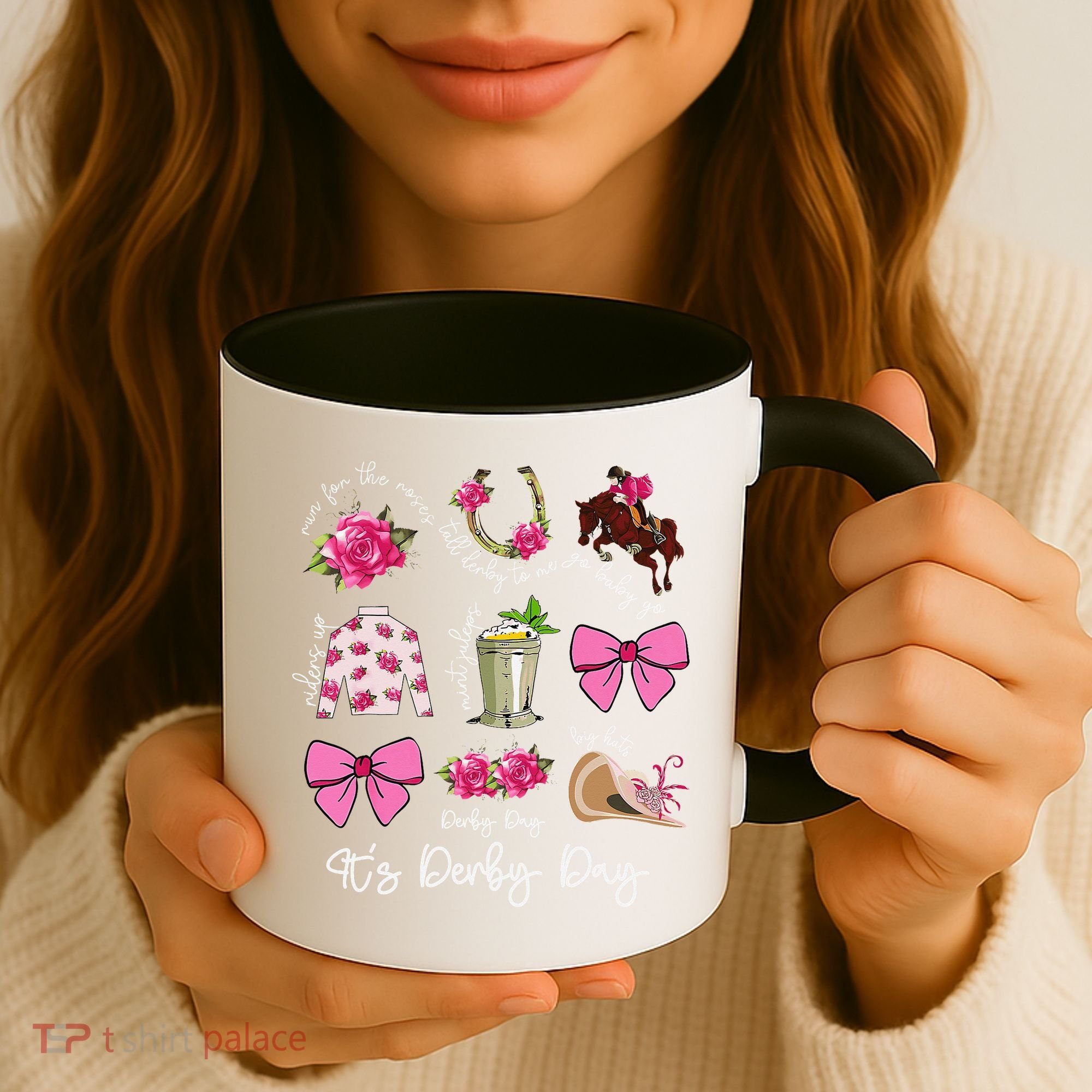 Coquette Mint Julep Big Hat Derby Horse Racing Women Coffee Mug