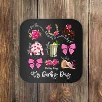 Coquette Mint Julep Big Hat Derby Horse Racing Women Coaster thumb 0