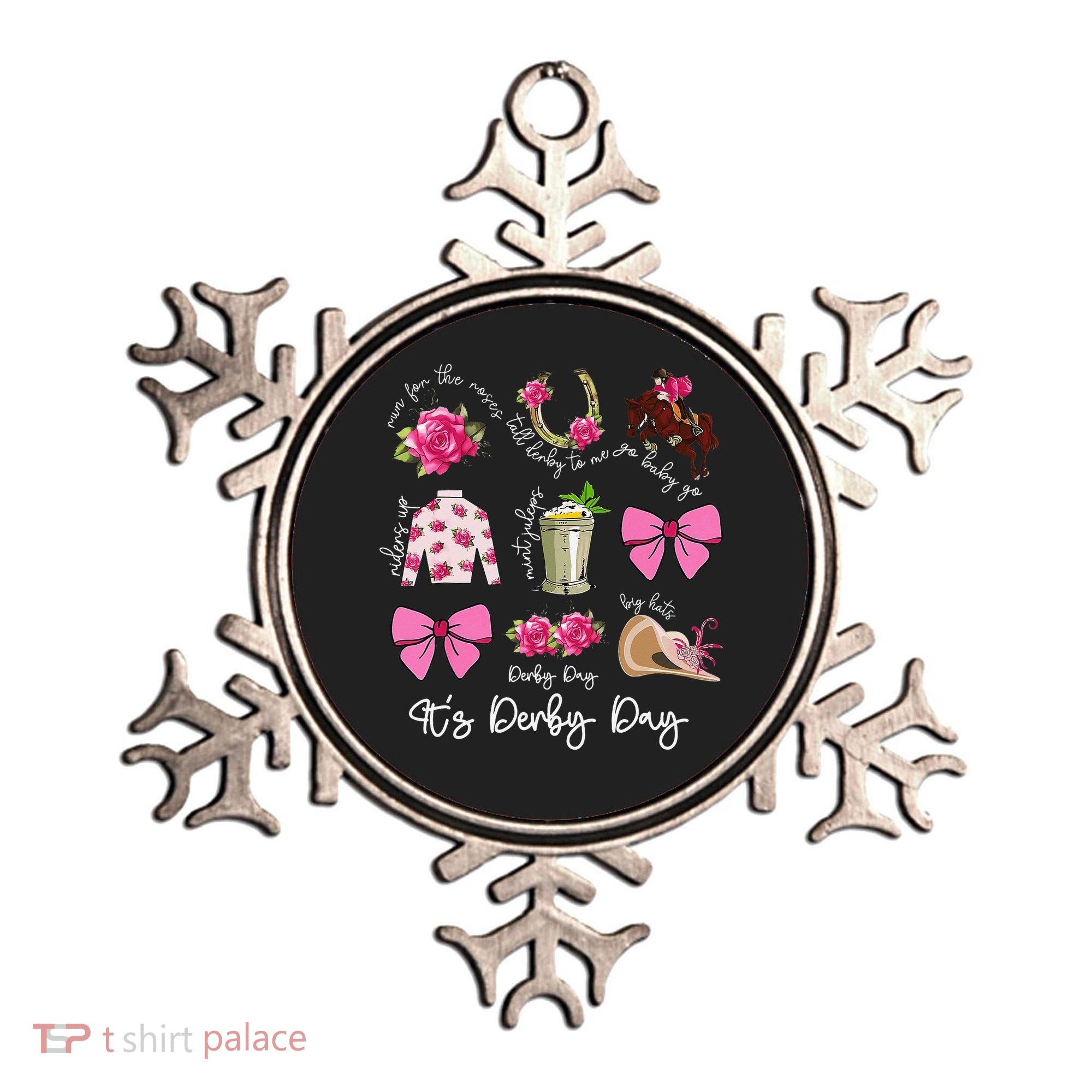 Coquette Mint Julep Big Hat Derby Horse Racing Women Ornament