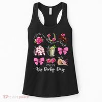 Coquette Mint Julep Big Hat Derby Horse Racing Women Women's Tank Top thumb 0