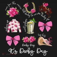 Coquette Mint Julep Big Hat Derby Horse Racing Women Women's Tank Top thumb 5