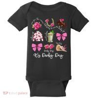 Coquette Mint Julep Big Hat Derby Horse Racing Women Baby Bodysuit thumb 0