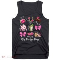 Coquette Mint Julep Big Hat Derby Horse Racing Women Tank Top thumb 0