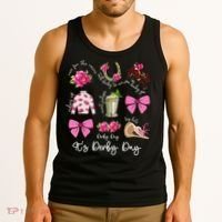 Coquette Mint Julep Big Hat Derby Horse Racing Women Tank Top thumb 3