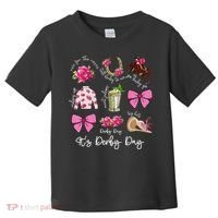 Coquette Mint Julep Big Hat Derby Horse Racing Women Toddler T-Shirt thumb 0