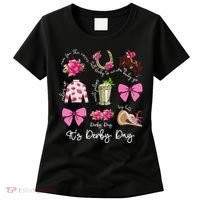 Coquette Mint Julep Big Hat Derby Horse Racing Women Women's T-Shirt thumb 0