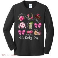 Coquette Mint Julep Big Hat Derby Horse Racing Women Kids Long Sleeve Shirt thumb 0