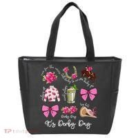 Coquette Mint Julep Big Hat Derby Horse Racing Women Tote Bag thumb 0
