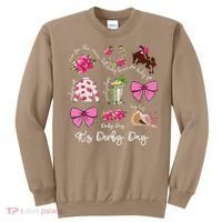 Coquette Mint Julep Big Hat Derby Horse Racing Women Sweatshirt thumb 0