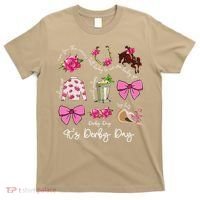 Coquette Mint Julep Big Hat Derby Horse Racing Women T-Shirt thumb 0