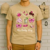 Coquette Mint Julep Big Hat Derby Horse Racing Women T-Shirt thumb 6