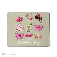 Coquette Mint Julep Big Hat Derby Horse Racing Women Mousepad thumb 0