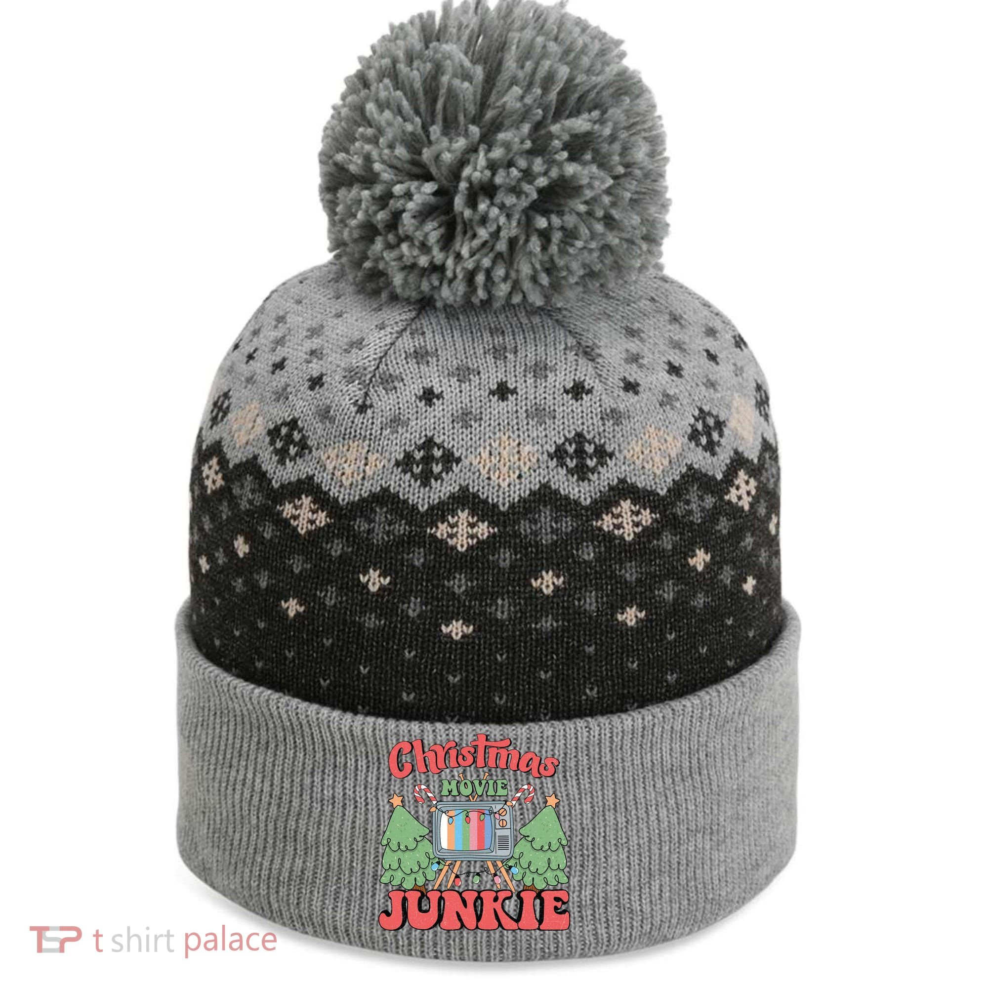 Christmas Movie Junkie The Baniff Cuffed Pom Beanie