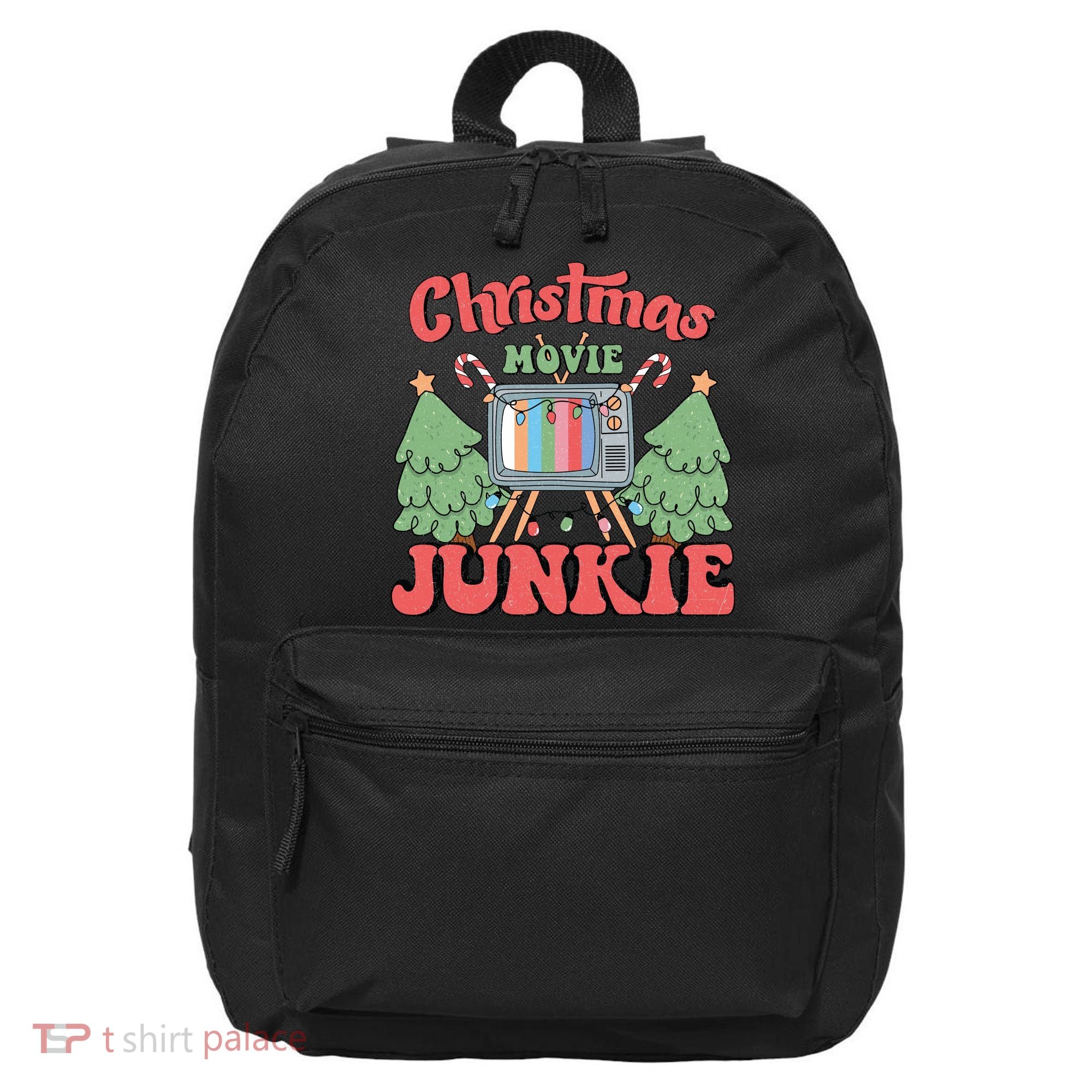 Christmas Movie Junkie 16 in Basic Backpack